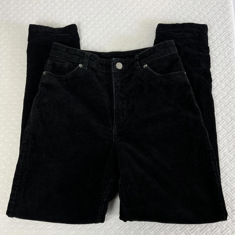 Monki Women's Size 36 EU 6 or 8 US Black Corduroy Ankle Length Pants - Picture 8 of 14